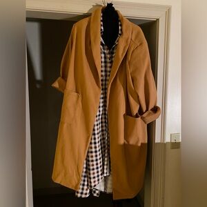 Shawl Collar Tan Women’s Coat